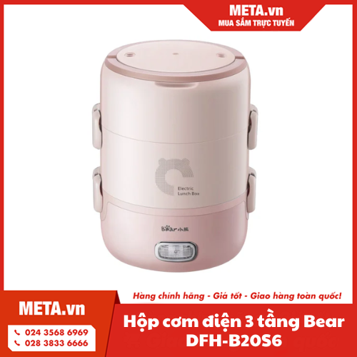 Hộp cơm điện 3 tầng Bear DFH-B20S