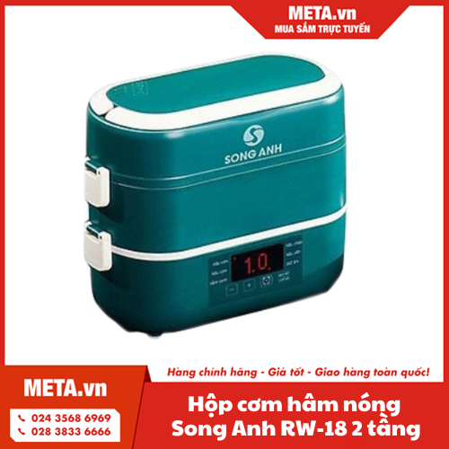 Hộp cơm hâm nóng cắm điện Song Anh RW-18 2 tầng