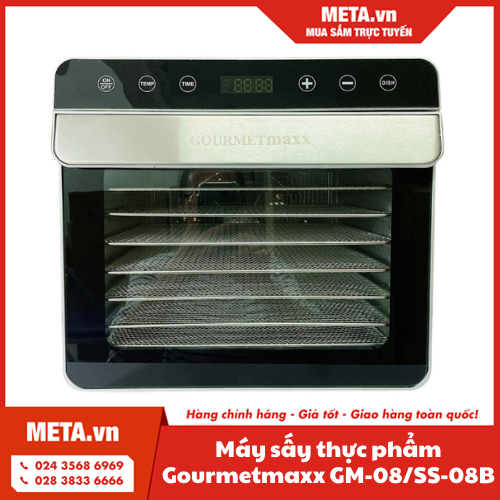 Máy sấy thực phẩm Gourmetmaxx GM-08/SS-08B