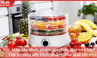 Máy sấy thực phẩm gia đình loại nào tốt? Top 10 máy sấy thực phẩm, hoa quả tốt