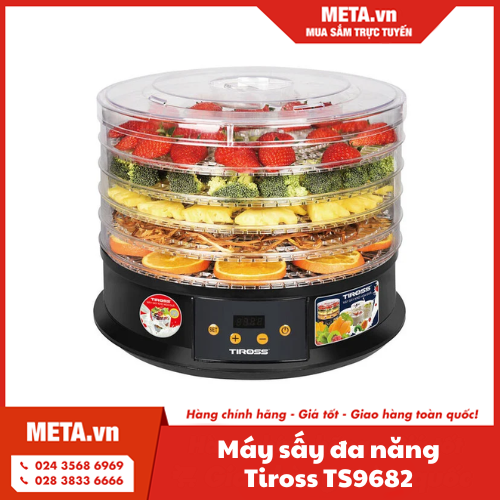Máy sấy hoa quả, thực phẩm đa năng Tiross TS9682