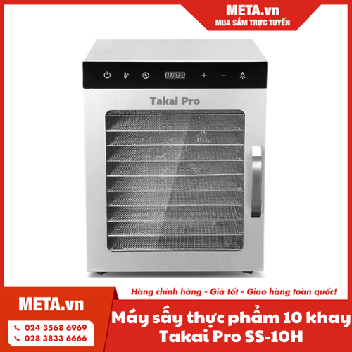 Máy sấy thực phẩm 10 khay Takai Pro SS-10H (800W)