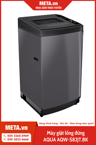Máy giặt lồng đứng 8,2kg AQUA AQW-S82JT.BK