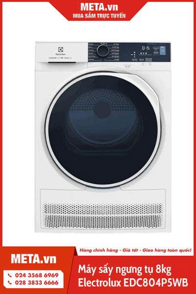 Máy sấy ngưng tụ Electrolux 8kg EDC804P5WB