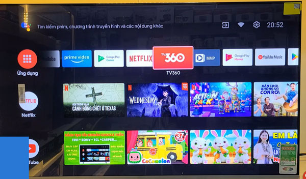 Nhấn chọn vào ứng dụng TV360