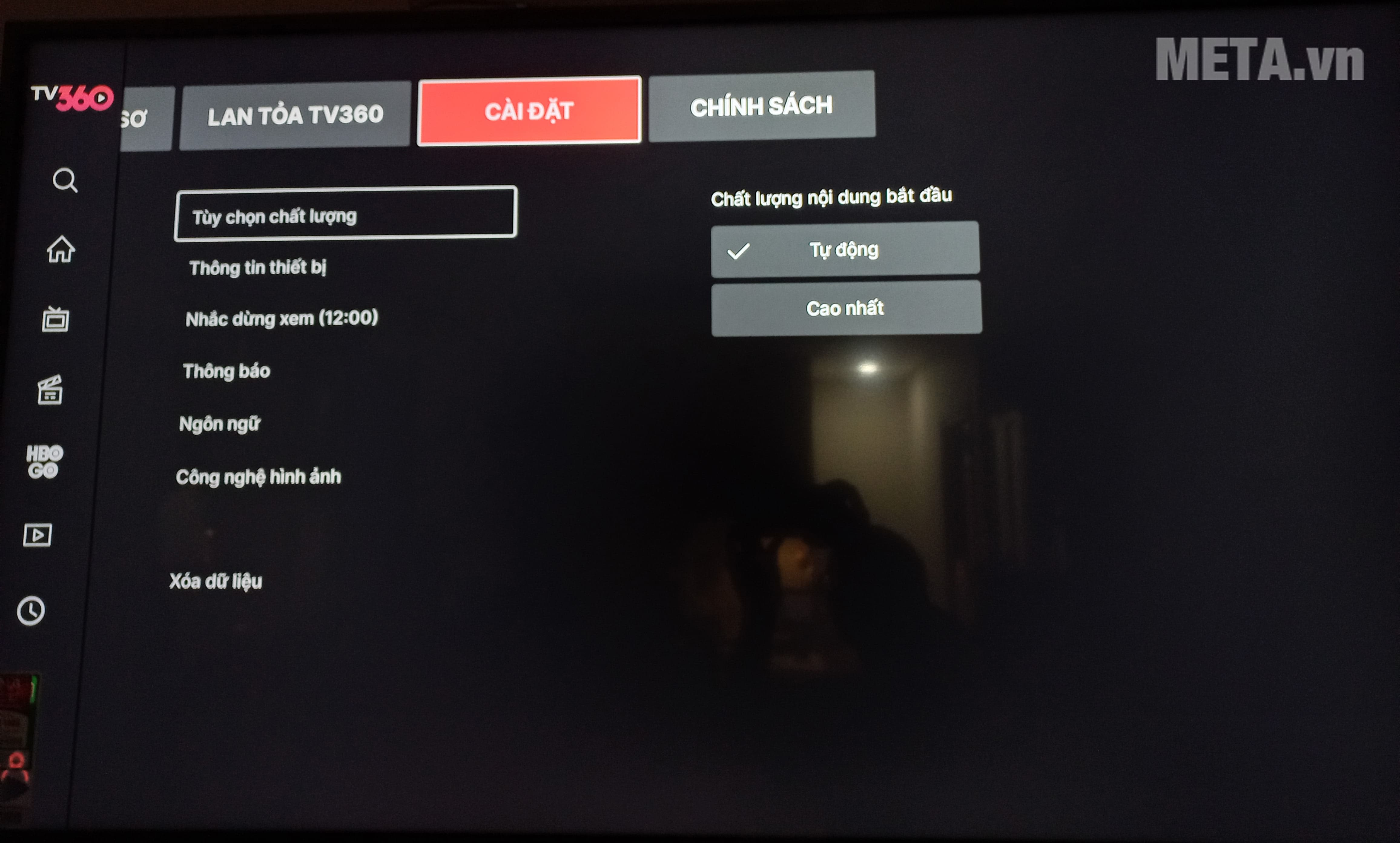 Cài đặt ứng dụng TV360