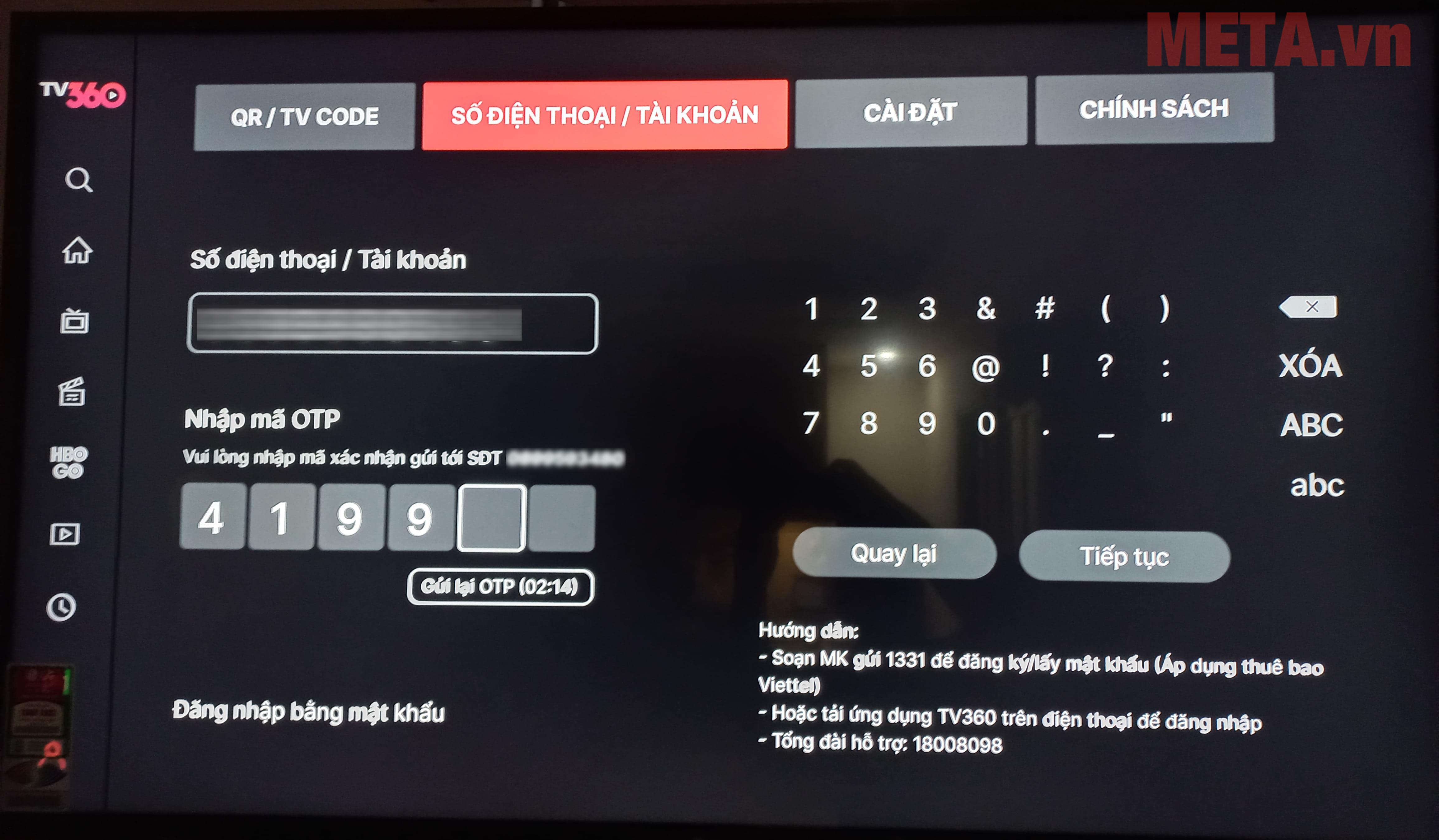Cách đăng ký TV360 bằng số điện thoại