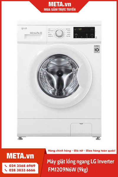 máy giặt lồng ngang LG Inverter FM1209N6W (9kg)