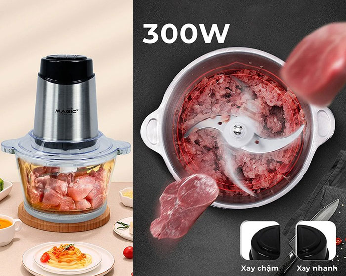 Công suất mạnh mẽ, khả năng xay thịt ổn định