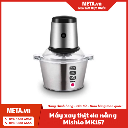Máy xay thịt đa năng cối inox Mishio MK157
