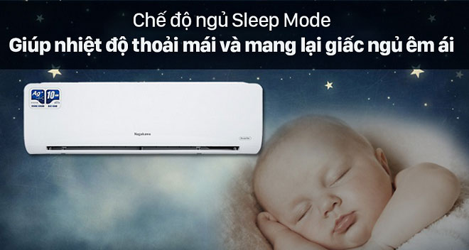 Cách vận hành chế độ ngủ điều hòa Nagakawa