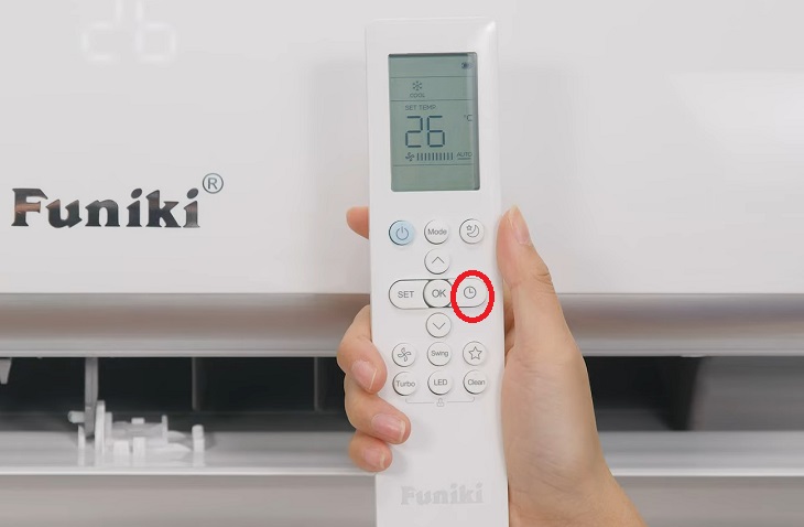 Cài đặt thời gian tắt/bật điều hòa Funiki
