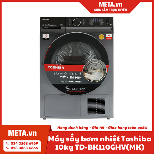 Máy sấy bơm nhiệt Toshiba 10kg TD-BK110GHV(MK)