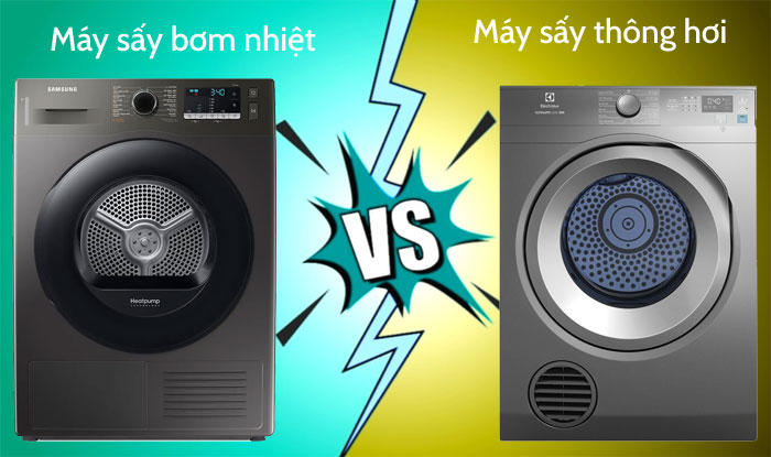 so sánh máy sấy thông hơi và bơm nhiệt