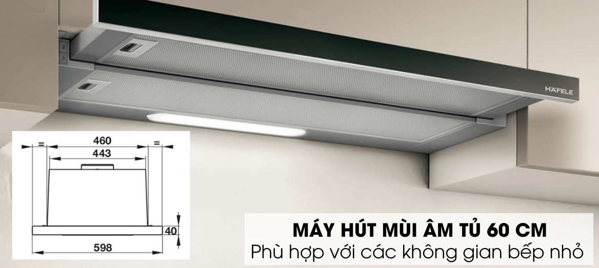 Máy hút mùi kích thước 60cm