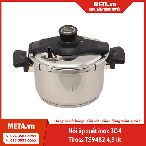 Nồi áp suất inox 304 Tiross TS9482 4,8 lít