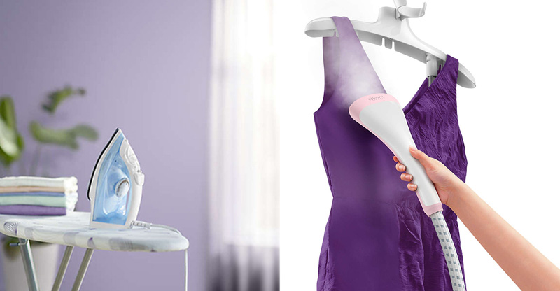 Không cần ủi cả 2 mặt với bàn là hơi nước cây đứng