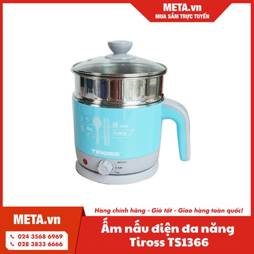 Ấm nấu điện đa năng Tiross TS1366