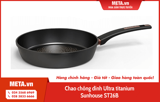 Chảo chống dính Ultra titanium Sunhouse ST26B