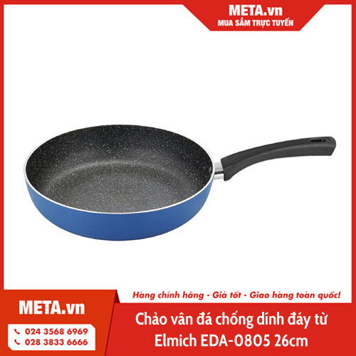 Chảo vân đá chống dính đáy từ Elmich EDA-0805