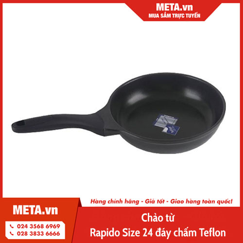 Chảo từ Rapido Size 24 đáy chấm Teflon