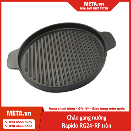 Chảo gang nướng Rapido RG24-RF tròn