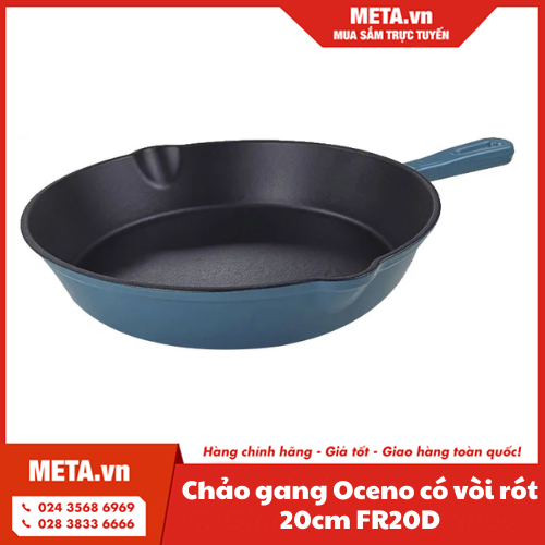 Chảo gang Oceno có vòi rót 20cm FR20D