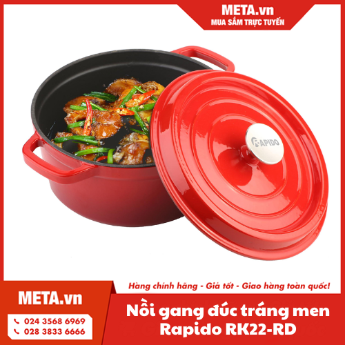 Nồi gang đúc tráng men Rapido RK22-RD (22cm)