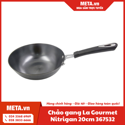 Chảo gang La Gourmet Nitrigan 20cm lòng sâu 367532