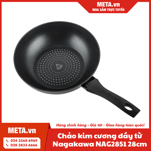 Chảo kim cương đáy từ Nagakawa NAG2851 (28cm)
