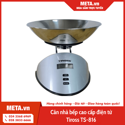 Cân nhà bếp cao cấp điện tử Tiross TS-816