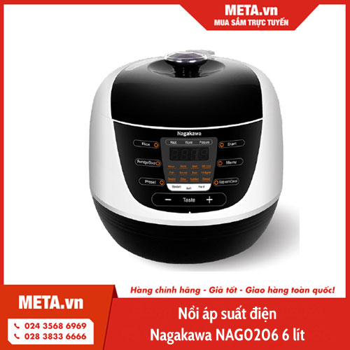 Nồi áp suất điện Nagakawa NAG0206 6 lít