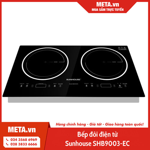 Bếp đôi điện từ Sunhouse SHB9003-EC