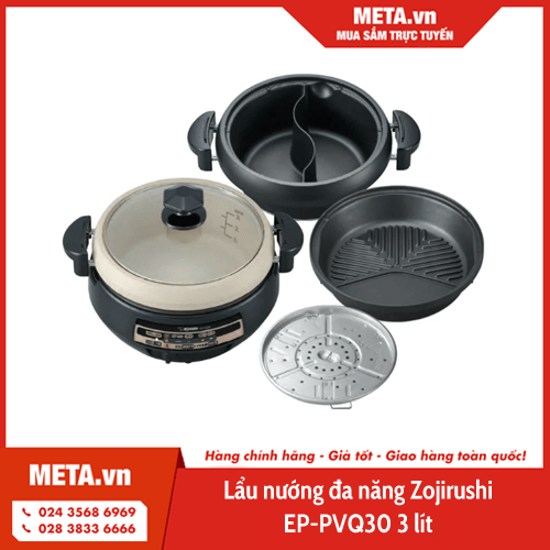 Nồi lẩu nướng đa năng Zojirushi EP-PVQ30 3 lít