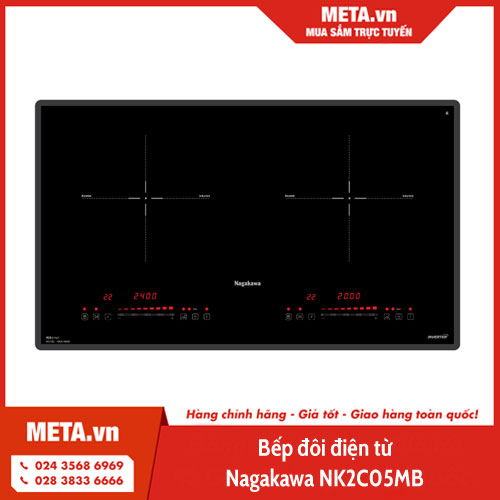 Bếp đôi điện từ Nagakawa NK2C05MB