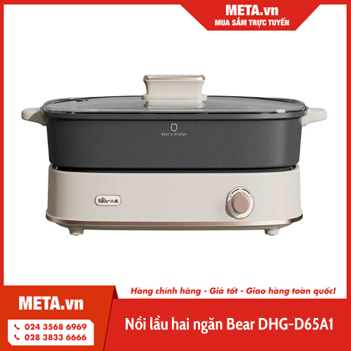 Nồi lẩu hai ngăn Bear DHG-D65A1