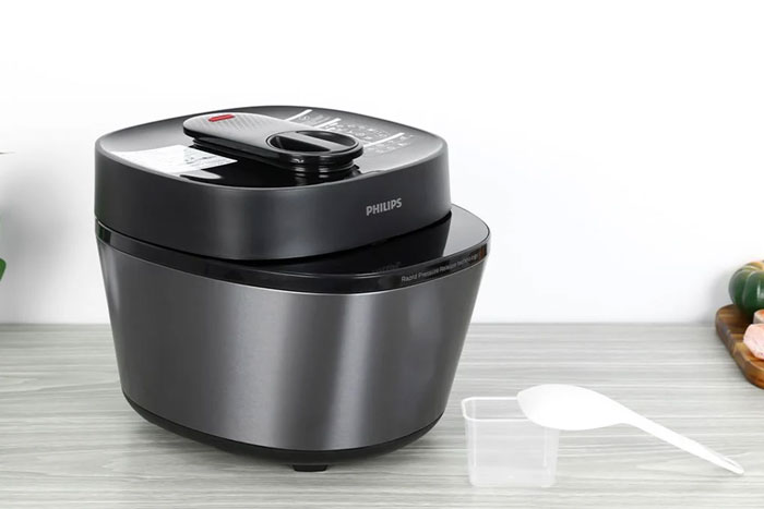 Nồi áp suất điện của Philips có thiết kế đẹp, sang trọng