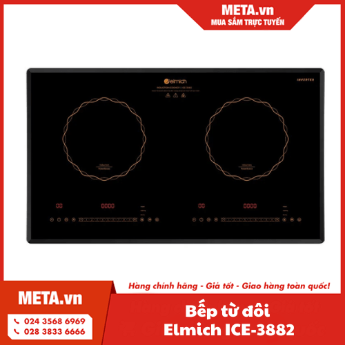 Bếp từ đôi Elmich ICE-3882
