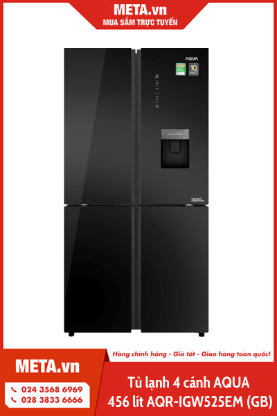 Tủ lạnh AQUA Inverter 456 lít AQR-IGW525EM (GB)