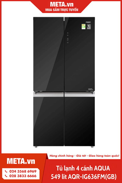 Tủ lạnh AQUA 4 cánh Inverter 549 lít AQR-IG636FM (GB)