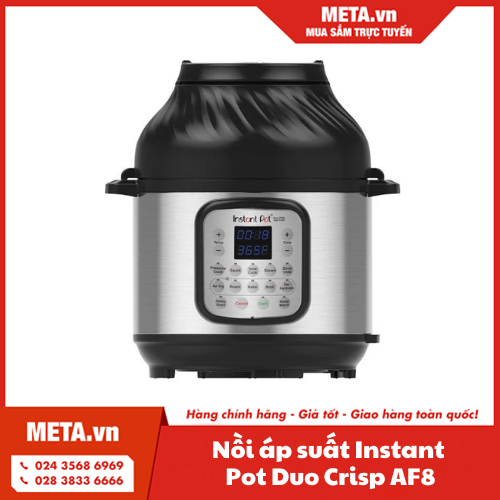 Nồi áp suất có chức năng chiên không dầu Instant Pot Duo Crisp AF8 8 lít (11 in 1)