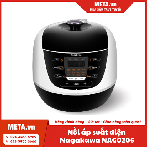 Nồi áp suất điện Nagakawa NAG0206 6 lít