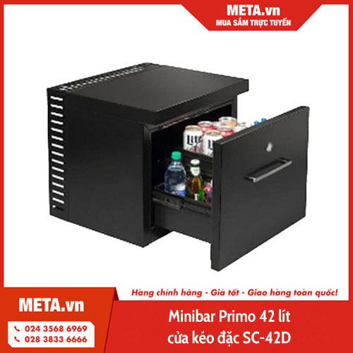 Minibar Primo 42 lít cửa kéo đặc SC-42D