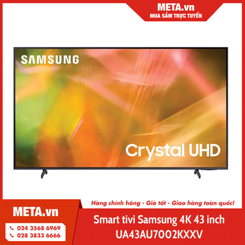 Smart tivi Samsung 4K 43 inch UA43AU7002KXXV