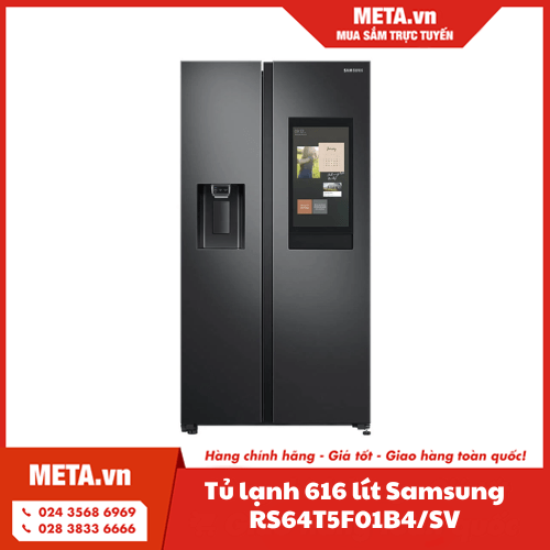 Tủ lạnh side by side Inverter 616 lít Samsung RS64T5F01B4/SV