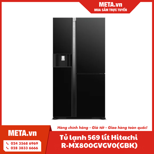 Tủ lạnh side by side Inverter 569 lít Hitachi R-MX800GVGV0(GBK)
