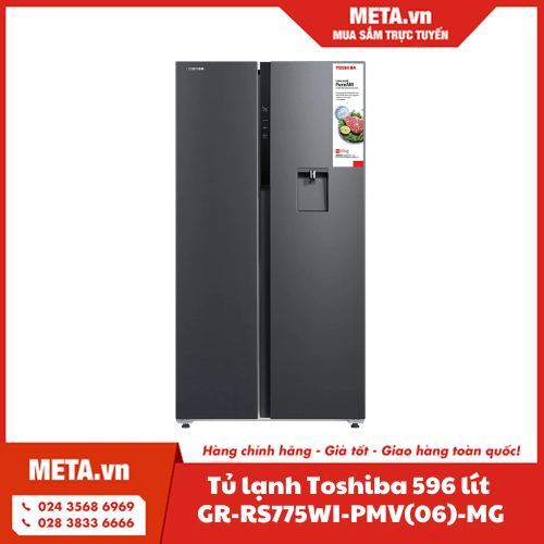 Tủ lạnh Toshiba Inverter 596 lít GR-RS775WI-PMV(06)-MG