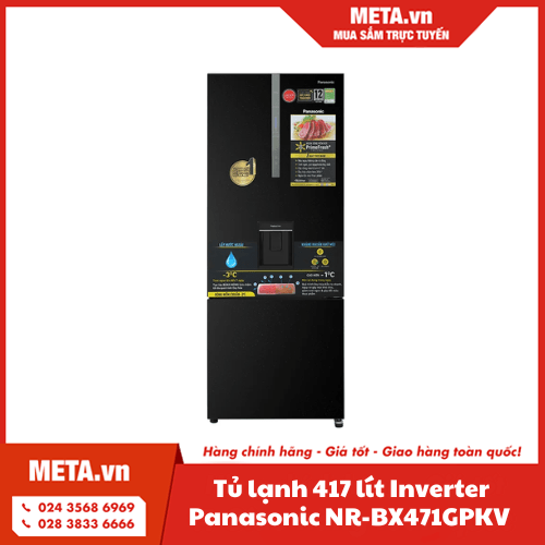 Tủ lạnh 417 lít Inverter Panasonic NR-BX471GPKV 