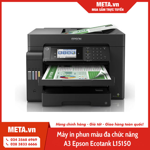 Máy in phun màu đa chức năng A3 Epson Ecotank L15150