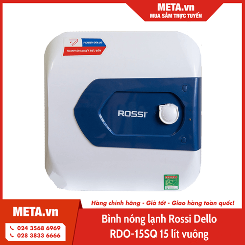 Bình nóng lạnh Rossi Dello RDO-15SQ 15 lít vuông